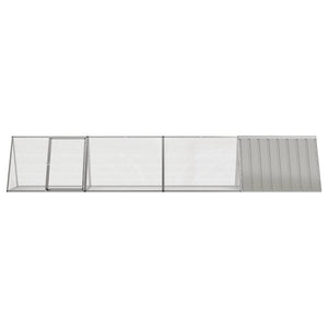 vidaXL Rabbit Hutch Gray 403.5x80.5x71 cm Galvanized Steel