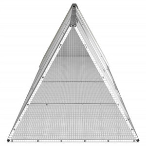 vidaXL Rabbit Hutch Gray 403.5x80.5x71 cm Galvanized Steel