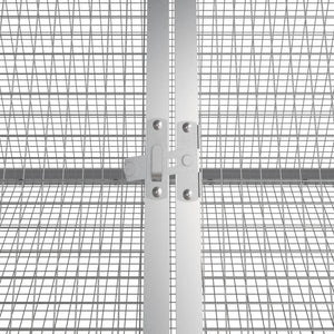 vidaXL Rabbit Hutch Gray 403.5x80.5x71 cm Galvanized Steel