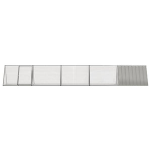 vidaXL Rabbit Hutch Grey 504.5x80.5x71 cm Galvanized Steel