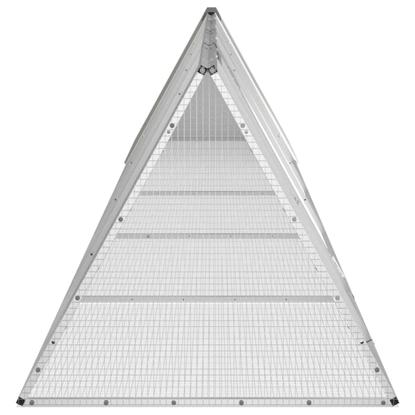 vidaXL Rabbit Hutch Grey 504.5x80.5x71 cm Galvanized Steel
