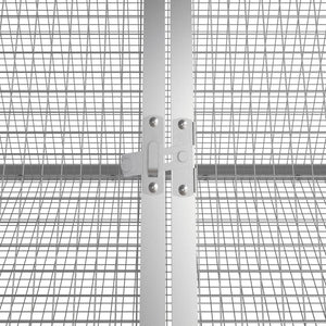 vidaXL Rabbit Hutch Grey 504.5x80.5x71 cm Galvanized Steel