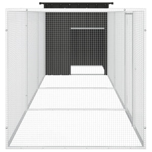 vidaXL Chicken Coop Anthracite 400x91x100 cm Galvanized Steel