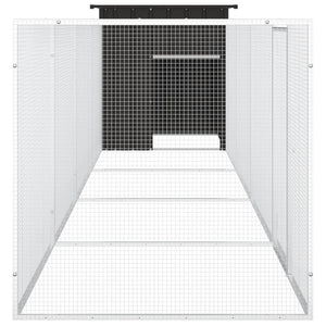 vidaXL Chicken Coop Anthracite 500x91x100 cm Galvanized Steel