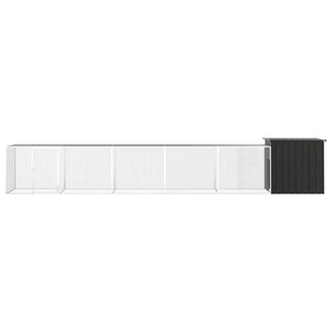 vidaXL Chicken Coop Anthracite 600x91x100 cm Galvanized Steel