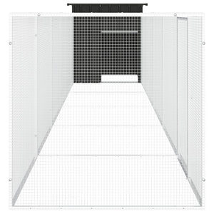 vidaXL Chicken Coop Anthracite 600x91x100 cm Galvanized Steel
