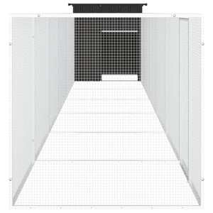 vidaXL Chicken Coop Anthracite 700x91x100 cm Galvanized Steel