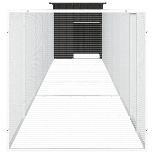 vidaXL Chicken Coop Anthracite 700x91x100 cm Galvanized Steel