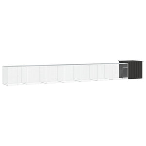 vidaXL Chicken Coop Anthracite 800x91x100 cm Galvanized Steel