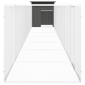 vidaXL Chicken Coop Anthracite 800x91x100 cm Galvanized Steel