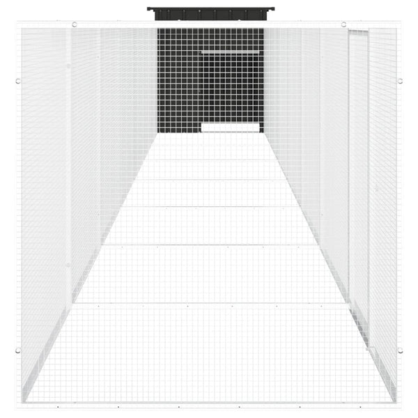 vidaXL Chicken Coop Anthracite 800x91x100 cm Galvanized Steel