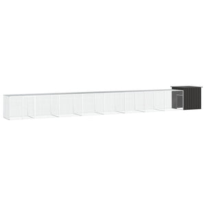 vidaXL Chicken Coop Anthracite 900x91x100 cm Galvanized Steel