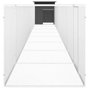 vidaXL Chicken Coop Anthracite 900x91x100 cm Galvanized Steel