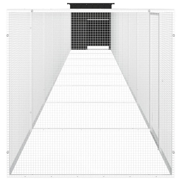 vidaXL Chicken Coop Anthracite 900x91x100 cm Galvanized Steel