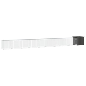 vidaXL Chicken Coop Anthracite 1000x91x100 cm Galvanized Steel