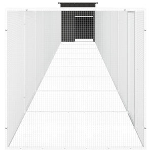 vidaXL Chicken Coop Anthracite 1000x91x100 cm Galvanized Steel