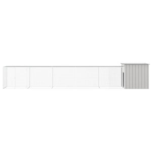 vidaXL Chicken Coop Grey 600x91x100 cm Galvanized Steel