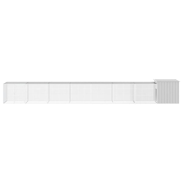 vidaXL Chicken Coop Grey 700x91x100 cm Galvanised Steel