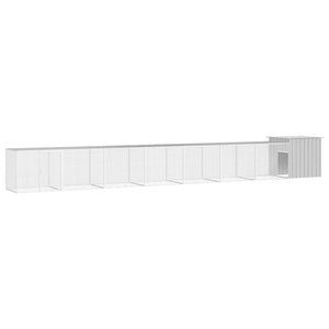 vidaXL Chicken Coop Grey 800x91x100 cm Galvanized Steel