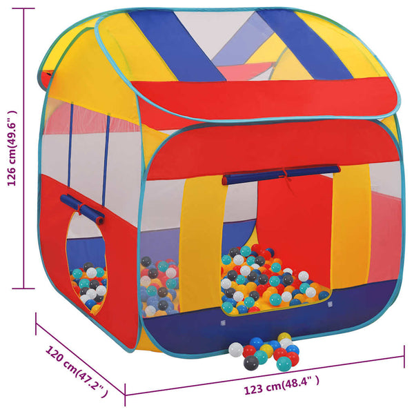 vidaXL Play Tent with 550 Balls 123x120x126 cm