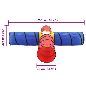 vidaXL Play Tunnel with 250 Balls Multicolored