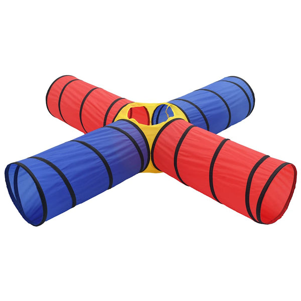 vidaXL Play Tunnel with 250 Balls Multicolored