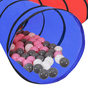 vidaXL Play Tunnel with 250 Balls Multicolored