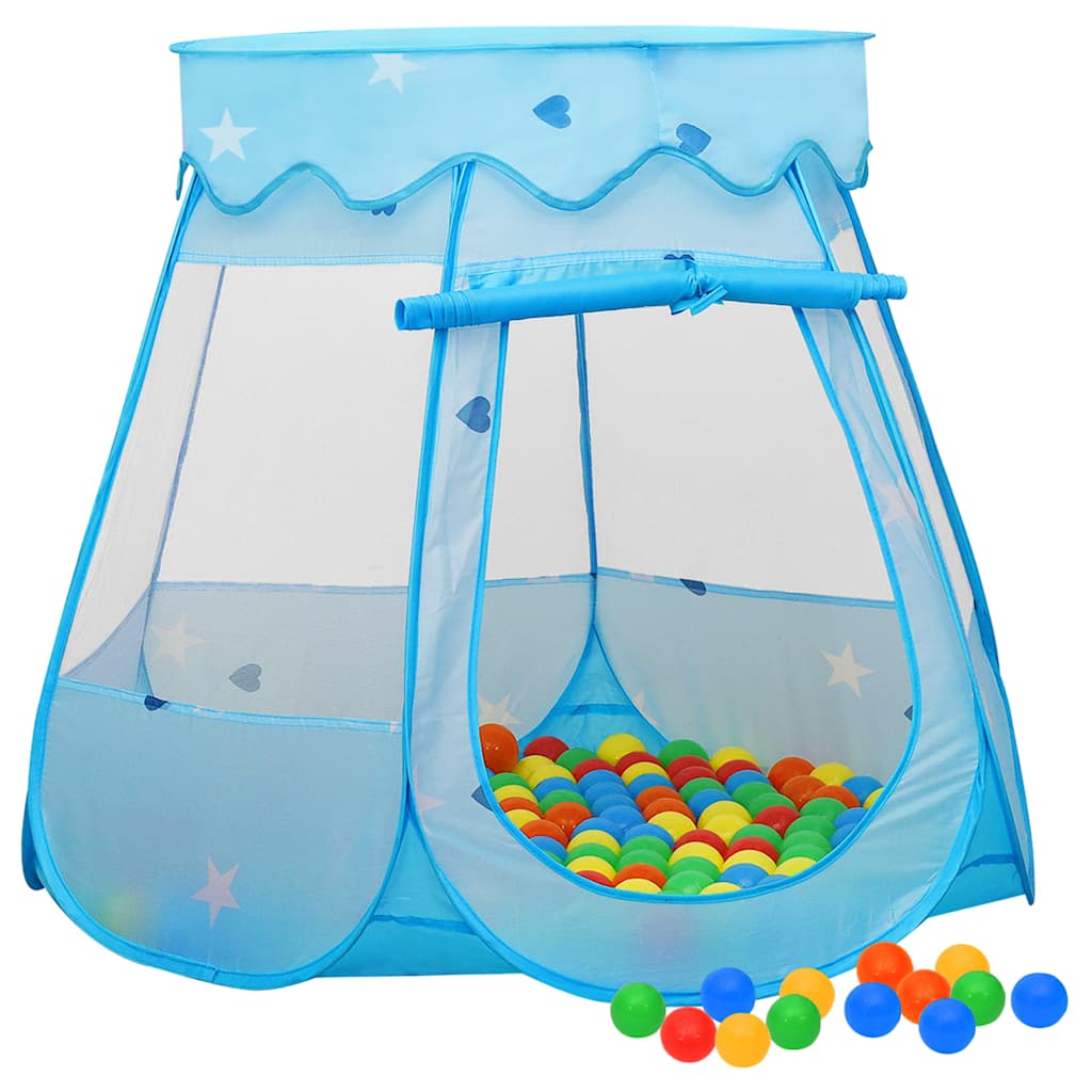 vidaXL Kids' Play Tent with 250 Balls Blue 102x102x82 cm