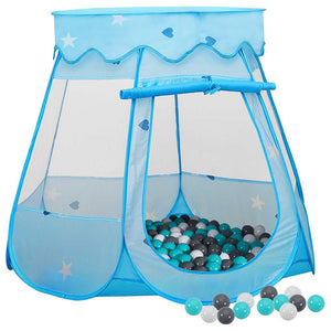 vidaXL Kids' Play Tent with 250 Balls Blue 102x102x82 cm