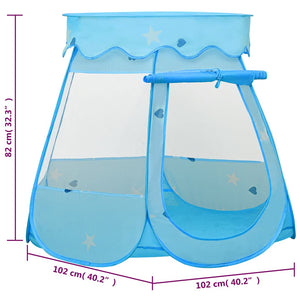 vidaXL Kids' Play Tent with 250 Balls Blue 102x102x82 cm