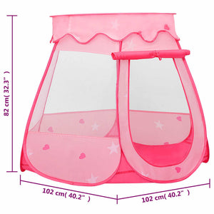 vidaXL Kids' Play Tent with 250 Balls Pink 102x102x82 cm