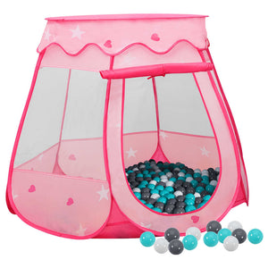 vidaXL Kids' Play Tent with 250 Balls Pink 102x102x82 cm