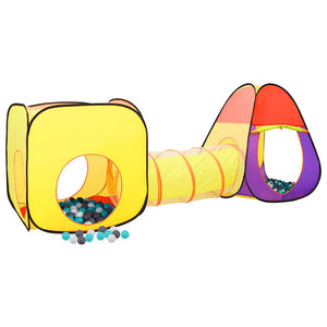 vidaXL Play Tent with 250 Balls Multicolored 255x80x100 cm