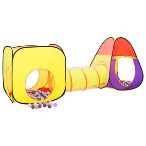 vidaXL Play Tent with 250 Balls Multicolored 255x80x100 cm