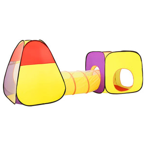 vidaXL Play Tent with 250 Balls Multicolored 255x80x100 cm