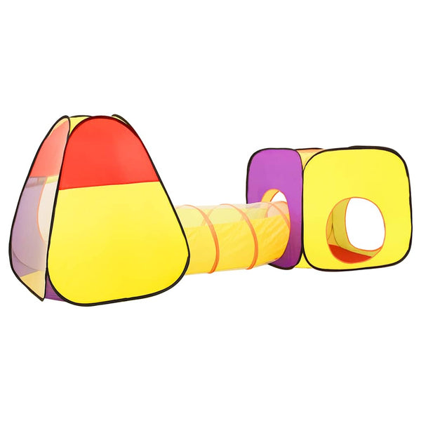 vidaXL Play Tent with 250 Balls Multicolored 255x80x100 cm
