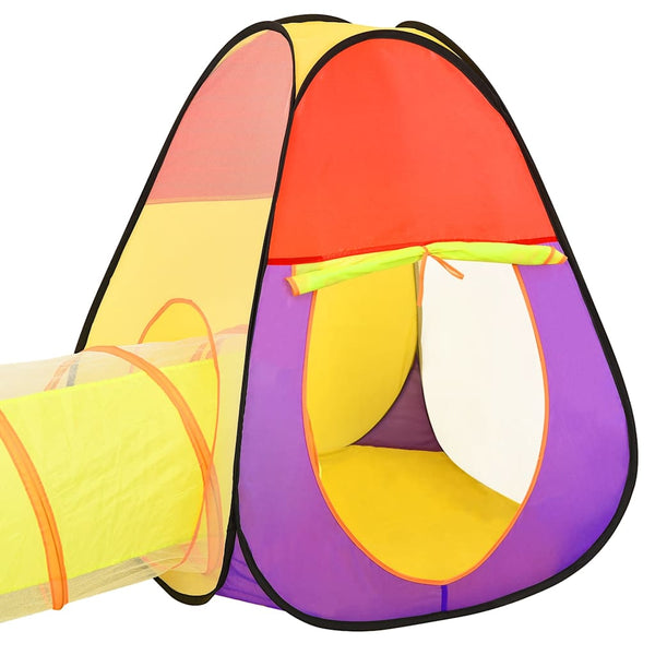 vidaXL Play Tent with 250 Balls Multicolored 255x80x100 cm
