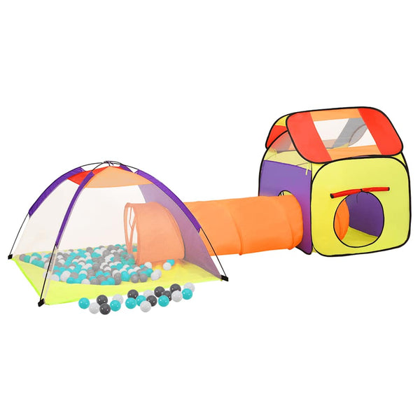 vidaXL Play Tent with 250 Balls Multicolored 338x123x111 cm