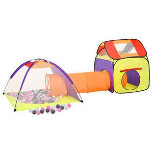 vidaXL Play Tent with 250 Balls Multicolored 338x123x111 cm