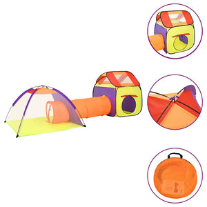 vidaXL Play Tent with 250 Balls Multicolored 338x123x111 cm