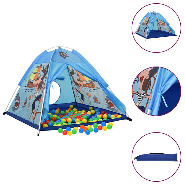 vidaXL Play Tent with 250 Balls Blue 120x120x90 cm
