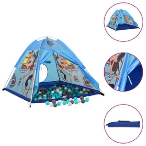 vidaXL Play Tent with 250 Balls Blue 120x120x90 cm