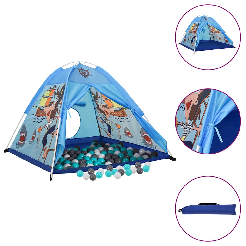 vidaXL Play Tent with 250 Balls Blue 120x120x90 cm