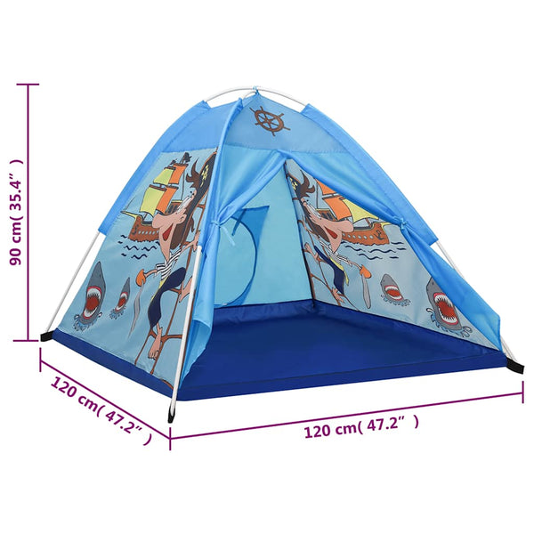 vidaXL Play Tent with 250 Balls Blue 120x120x90 cm