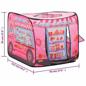 vidaXL Kids Play Tent with 250 Balls Pink 70x112x70 cm