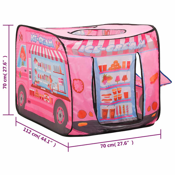 vidaXL Kids Play Tent with 250 Balls Pink 70x112x70 cm