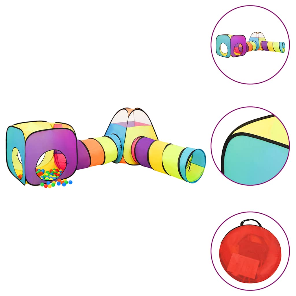 vidaXL Play Tent with 250 Balls Multicolored 190x264x90 cm