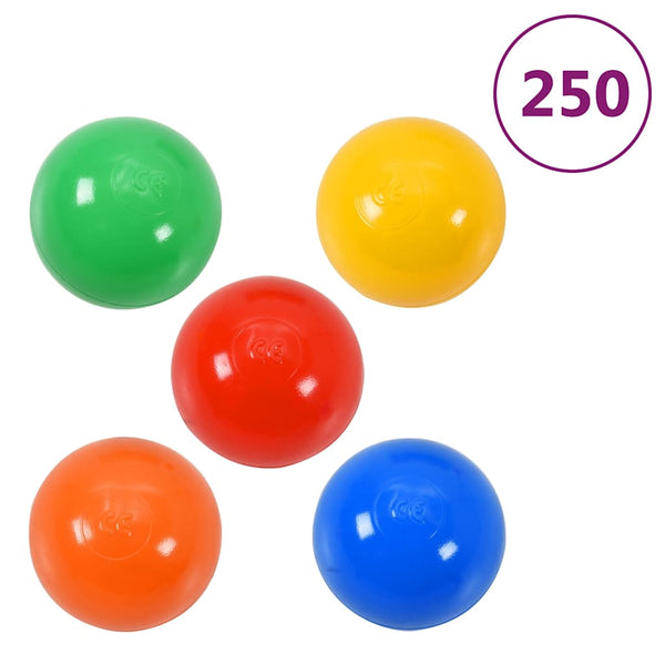 vidaXL Play Tunnel with 250 Balls Green 175 cm Polyester