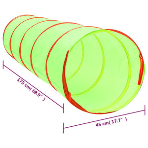 vidaXL Play Tunnel with 250 Balls Green 175 cm Polyester