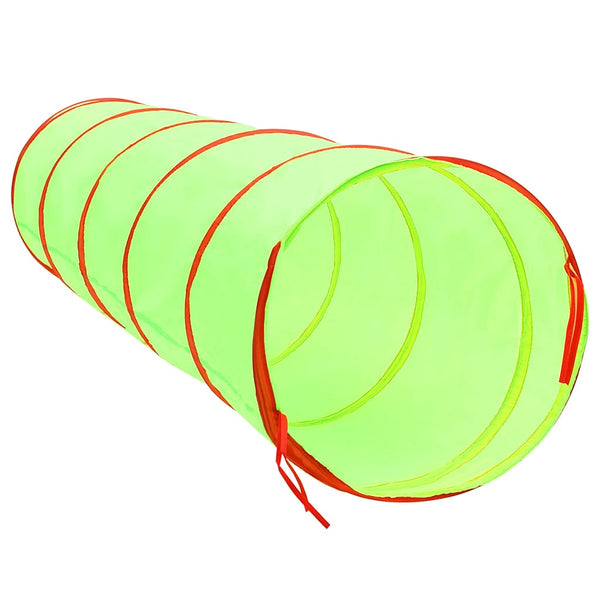 vidaXL Play Tunnel with 250 Balls Green 175 cm Polyester
